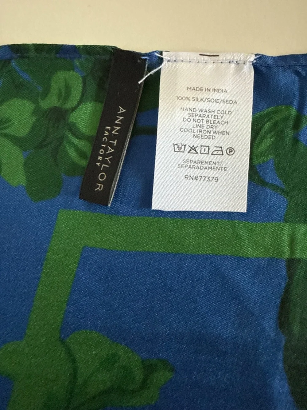 Ann Taylor 100% Silk Modern Vibrant Scarf